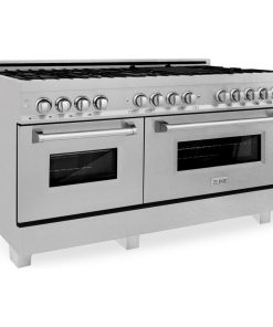 ZLINE 60" Dual Fuel Range With Gas Stove/Electric Oven, DuraSnow, Stainless Stee