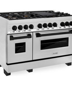 ZLINE Autograph 48" 6.0 cu. ft. Dual Range, Stainless Steel, Matte Black