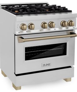 ZLINE Autograph 24" 2.8 cu. ft. Dual Range, Stainless Steel, Champagne Bronze