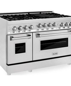ZLINE 48" Range With Gas Stove and Gas Oven, Stainless Steel, Durasnow