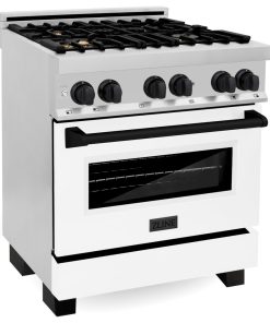 ZLINE Autograph 30" 4.0 cu. ft. Dual Range, Stainless Steel, Matte Black