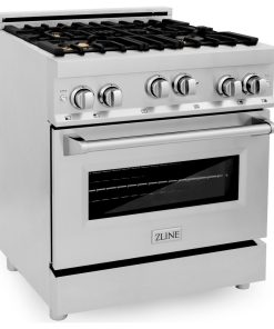 ZLINE 30" Professional Gas Range in Stainless Steel with Color Door Options, Bra