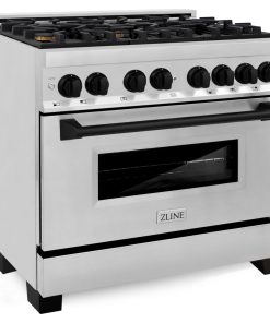 ZLINE Autograph 36" 4.6 cu. ft. Dual Range, Stainless Steel, Matte Black