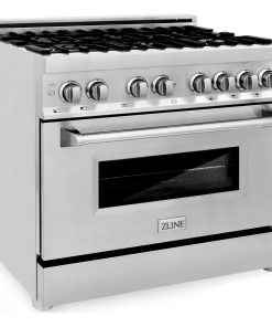 ZLINE Range with Gas Stove and Electric Oven in Stainless Steel, 36"