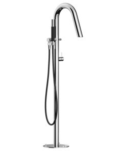 "Twiggy" Free Standing Tub Filler, Hot and Cold, Hand Spray and Hose
