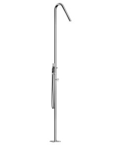 "Twiggy" Free Standing Shower Column, Hot and Cold, Hand Spray and Hose