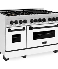 ZLINE Autograph 48" Dual Fuel Range, DuraSnow Stainless Steel, Matte Black