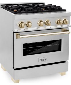 ZLINE Autograph 24" 2.8 cu. ft. Dual Range, Stainless Steel, Gold