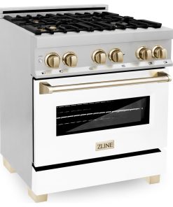 ZLINE Autograph 30" 4.0 cu. ft. Dual Range, Stainless Steel, Gold