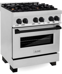 ZLINE Autograph 24" 2.8 cu. ft. Dual Range, Stainless Steel, Matte Black