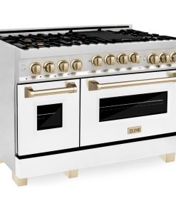ZLINE Autograph 48" 6.0 cu. ft. Range, Gas Stove and Gas Oven, Gold