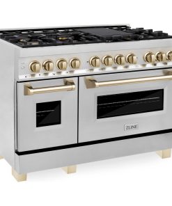 ZLINE Autograph 48" 6.0 cu. ft. Dual Range, Stainless Steel, Gold