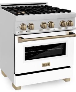 ZLINE Autograph 30" 4.0 cu. ft. Dual Range, Stainless Steel, Champagne Bronze