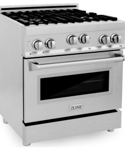 ZLINE 30" Professional Gas Range in Stainless Steel with Color Door Options, Dur