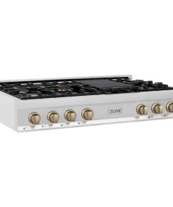 ZLINE Autograph 30" Rangetop, 4 Gas Burners, Stainless Steel, Champagne Bronze