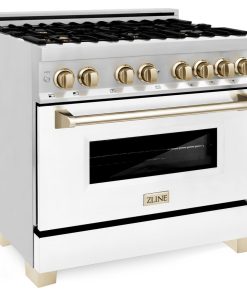 ZLINE Autograph 36" 4.6 cu. ft. Dual Range, Stainless Steel, Gold