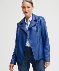 Faux Leather Moto Jacket