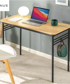 Zinus Retro Metal Office Desk/Table - Natural/Black