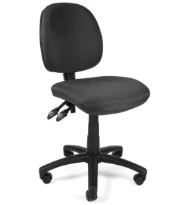 YSD TASK FABRIC NO ARMS TASK CHAIR Black 5 Year Warranty