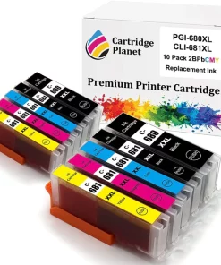 10 Pack (2BK,2PBK,2C,2M,2Y) Compatible Ink for Canon PGI-680XXL CLI-681XXL PGI680XXL CLI681XXL for Canon TR7560 TR7660 TR8560 TR8660 TS6160 TS6260 TS636