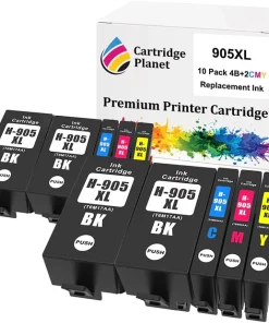 10 Pack (4BK,2C,2M,2Y) Compatible Ink for HP 905XL for HP Officejet Pro 6950 6956 6960 6970
