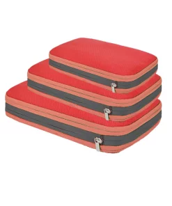 1/3Pcs Travel Compression Storage Bag Clothes Luggage Organizer Zipper Pouch Red