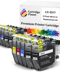 10 Pack (4BK,2C,2M,2Y) Compatible Ink for Brother LC-3317 LC3317 for Brother MFCJ5330DW MFCJ5730DW MFCJ6530DW MFCJ6730DW MFCJ6930DW