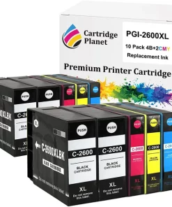 10 Pack (4BK,2C,2M,2Y) Compatible Ink for Canon PGI-2600XL PGI2600XL for Canon IB4060 MB5060 MB5160 MB5360 MB5460