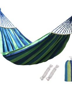1 Set Hanging Bed Soft Touch Strong Bearing Capacity Canvas Unisex Portable Camping Hammock Outdoor Accessories