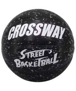 1 Set Training Basketball Sweat-Absorbent Leakage Proof Well Rebound Professional Crossway No.7 Basketball for Athletics-Black