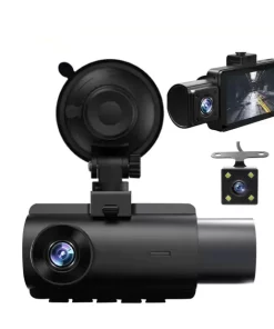 1 Set Car Dash Cam 140-Degree Wide Angle Night Vision Loop Recording Function LCD Screen Record Video Vehicle Dual Dash Cam Dashboard Camera Car Supplies