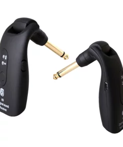 1 Pair Electric Guitar 2.4GHz Wireless System Rechargeable Transmitter Receiver - Black