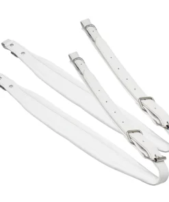 1 Pair Accordion Strap Adjustable wear-resistant Faux Leather Universal Accordion Shoulder Belt for Home - White