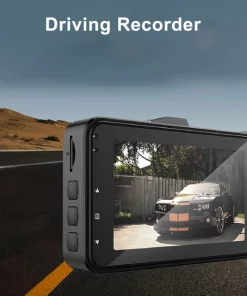 1 Set Dash Camera Wide Angle Multi-function 1080P 3-Inch Ultra HD-compatible Car Dash Cam for Vehicles - Black