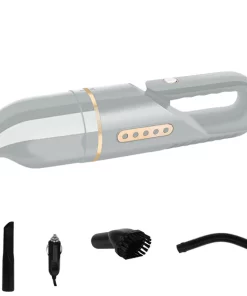 1 Set Vacuum Cleaner with Burush Low Noise Handheld Multiple Filtering 4500PA Corded Vacuum Cleaner for Auto - Grey
