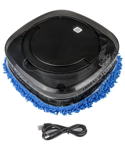 1 Set Automatic Wireless USB Charging Mopping Robot Strong Suction Humidifying Spray Rechargeable Smart Robot Vacuum Cleaner for Home-Black Gray