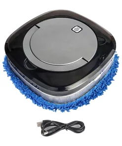 1 Set Automatic Wireless USB Charging Mopping Robot Strong Suction Humidifying Spray Rechargeable Smart Robot Vacuum Cleaner for Home-Silver