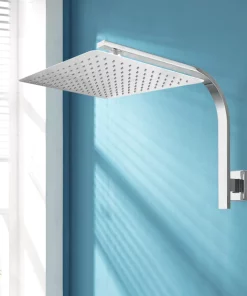 12" Shower head Stainless steel Square Chrome Gooseneck Shower arm