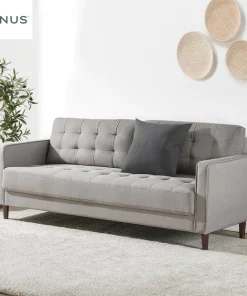 Zinus Benton Mid-Century 3-Seat Sofa - Stone Grey
