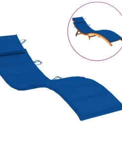 (Royal blue)Sun Lounger Cushion Patio Day Bed Garden Outdoor Sunbed Daybed Pad