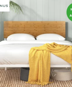 Zinus Figari Bamboo & Metal Bed Frame - White