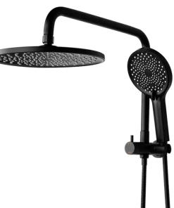10 inch Rain Shower head Set Round Handheld Shower head Top inlet Bathroom High Pressure Black