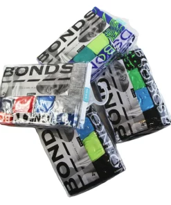 12 Pairs X Assorted Bonds Kids Boys Briefs Underwear Briefs Black Blue Green Red Cotton - Multicoloured
