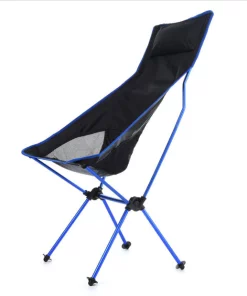 （Blue）Aluminum Alloy Folding Camping Camp Chair Outdoor Hiking Chair