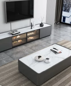 Zen Modern Cultured Marble Top Minimalistic/ Coffee Table/ Tea Table