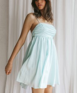 ZHEN BOW TIE BACK MINI DRESS MINT
