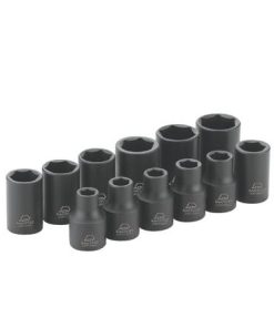 12 PIECE 1/4" DRIVE METRIC 6 POINT ADV MAGNETIC IMPACT SOCKET SET