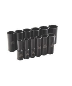 12 PIECE 3/8" DRIVE SAE 6 POINT ADV DEEP IMPACT SOCKET SET