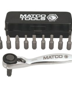 1/4" DRIVE 11 PIECE MINI RATCHET AND BIT SET