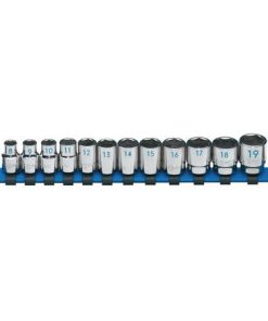 12 PIECE 3/8" DRIVE METRIC 6 POINT CHROME SOCKET SET